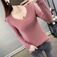 오만가지 브이넥니트원 초 가을 상의 이너티셔츠 보여 스웨터 이너웨어 하트 칼라 트렌드