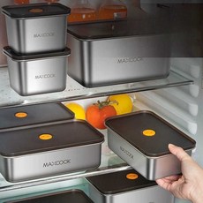 (샵타스틱) 뚜껑이 있는 Meichu 304 스테인레스 스틸 도시락 반찬통, 1개, 2개 세트(1900ml(MCFT1458))