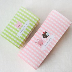 디엠_글로벌마켓1029P32 체크런치박스1장 핑크(대) 10P 도시락용기 김밥도시락용기 도시락 포장용기 단체도시락통시월애_마켓1092, ■민일■, ■민일■