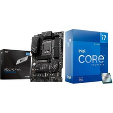 마이크로센터 인텔 i712700KF 게이밍 데스크톱 프로세서 12 8P+4E 코어 최대 5.0GHz 잠금 해제 LGA1700 600 시리즈 칩셋 125W 번들MSI PRO Z7, Intel 12th I7-12700KF + PRO Z7 - 인텔i712700