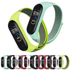 샤오미 미밴드6 호환 컬러 스포츠루프 나일론 케이스 밴드 시계줄 스트랩, saw942 (27)민트카멜, 샤오미미밴드6