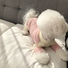 매그독 스노우 기모 올인원 강아지, 핑크