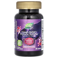 Nature's Way 기침 + 력 구미젤리 삼부커스 36개, 1개, 36정