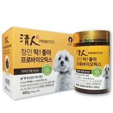 강아지 유산균 청인 딱좋아 프로바이오틱스 반려견 전용 유산균, 소화기능 개선, 3개, 200g
