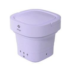 모유 소형 휴대용 접이식 반자동 미니세탁기, Mini01-M, 퍼플