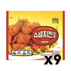 유어스 슈넬치킨2 매콤한맛 즉석치킨 220g x 9개