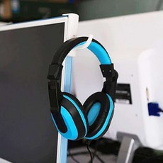 물결샵 모니터부착 헤드셋 홀더 걸이 PC방 헤드폰 편리한