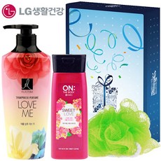 (인쇄제작 3000개)엘라스틴 퍼퓸 샴푸 400ml+바디워시 180g+샤워볼 유치원생일답례품 광주돌잔치, 1개
