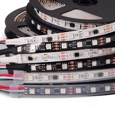 WS2811 LED 픽셀 스트립 5050 SMD RGB 스트립 주소 지정 가능 30 48 60 LEDS M 외부 1, 48D White PCB IP67^+9200