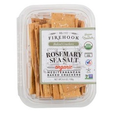 Firehook Organic Mediterranean Baked Crackers Snack Box Rosemary Sea Salt USDA Certified Organic Kos