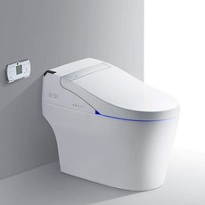 WOODBridge B-0960S B0960S 원격 제어 기능이 있는 이중 플러시 기능이 있는 스마트 비데 시트 화장실 흰색 - -, 1