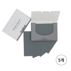 아이스파크 고급형 기름종이 오일 컨트롤 페이퍼 100P, 죽탄, 5개, 100개입