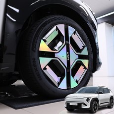 영카클럽 2025 EV3 GT-line 호환 19인치 휠스티커 차량 튜닝 악세사리 용품, YC_무광카본블랙, 1개
