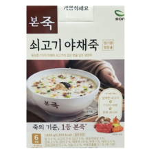 본죽 쇠고기 야채죽 300g x 6 코스트코죽, 18개