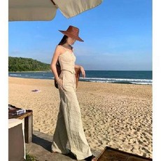 여자 원피스 태국 얇은 여성 해외여행 바다 쉬폰 치마 여름 래쉬가드 서피비치 비치웨어, 하의