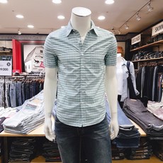 리바이스 남방셔츠 원포켓 cool max 그린 스카이 체크셔츠 기본 베이직 핏 65826-0043