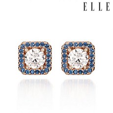 ELLE jewelry 14k 블루밍 스퀘어 귀걸이 gold pin ELGPEE043