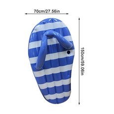 슬리퍼 모양 특이한 대형 튜브 침대 보트 성인 수영 해변 바다 펜션 여름 여행 필수템 에어 쿠션, 파란색과흰색슬리퍼플로팅행(에어펌프없음