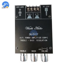 캠핑카 가정용 파티타임 100W * 2 고음 및베이스 조정 오디오 증폭기 보드 모듈 서브 우퍼 bluetooth 5.0, 한개옵션0