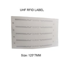 50pcs 크기 73*21mm U8 U9 MR6 H9 칩셋 ISO18000-6C EPC G2 860-960Mhz 접착 스티커 UHF RFID 수동 9662 레, 04 125x7mm