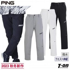 590080 핀 맨즈 팬츠 롱 나일론 테이퍼드 발수 스트레치 코듀라 로고 프린트 M~