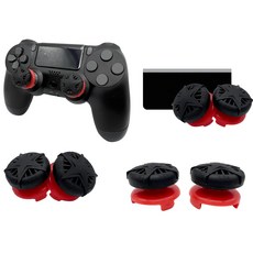 아케이드스틱 플스조이스틱 컨트롤러 ZOMTOP플레이 스테이션 4 PS4 및 플레이 5 PS5 엄지 그립 성능 커버 익스텐더 캡 액세서리, 1개, 6.9 Orange 1