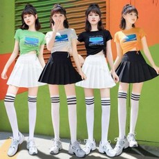 폴 플라이 팔색조 왈츠 댄스 의상 봉 입문 연습 복 여름 재즈 댄싱룩 여성스러움 크롭 와, 옵션04