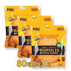 덴트픽 프로폴리스 일회용치실 80개입x3개, 3개, 80개입