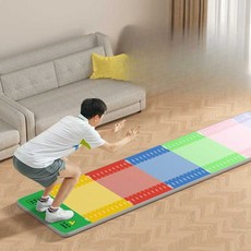 제자리 멀리뛰기 매트 제멀판 경찰 소방 육상 입학, 블랙- 200x50cm