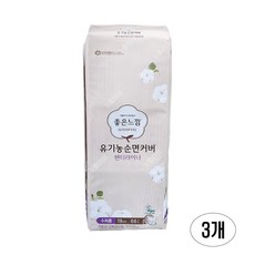 좋은느낌 유기농순면커버 팬티라이너, 슈퍼롱, 66개입, 3개