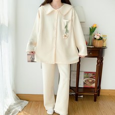 가을겨울 도톰 에어코튼 임산부 잠옷 산모 수유 산후조리 겹겹이