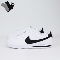 나이키 여성 코르테즈 검흰 스나커즈 운동화 + 양말