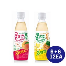 동원 쿨피스톡 제로 340mlx12개(파인애플6+복숭아6) 스파클링, 1세트, 340ml