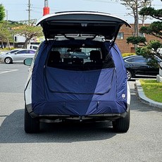 산들로 SUV 차박 트렁크 커튼 카텐트 꼬리텐트 우레탄창+모기장+텐트+면(블루)