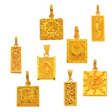 순금입체하트펜던트