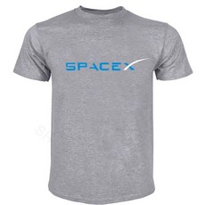 남티셔츠 SpaceX 남성용 블랙 티셔츠 Space X 로고 있는 남자친구 Plt 패션 코튼 드롭