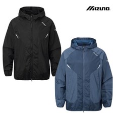 [당일발송] 미즈노 WINDBREAKER (블랙 인디고) 나일론 우븐 소재 러닝 바람막이