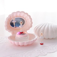 파스텔 조개오르골 조개수납함 쉘오르골, 핑크
