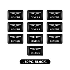 차량용 자체 접착 스티커 맞춤형 대시보드 데칼 제네시스 쿠페 EQ900 G70 G80 GV60 GV70 GV80 GV90 10 개, 없음, 1) black-10PCS