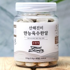 산해진미 100% 국내산 만능 육수한알 3.5g x 90알 코인 동전 고체 멸치육수 조미료, 315g, 1개