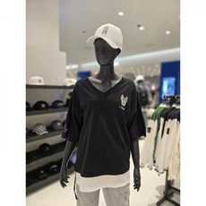 라이프워크 여성용 브이넥 테이프 레이어드 반팔티셔츠 232TS846(3536233) 백화점