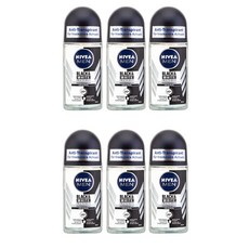 니베아 맨 데오 롤 인비저블 블랙 앤 화이트 50ml, 6개