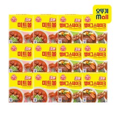 오뚜기 3분요리 2종 각 6개 미트볼+햄버그스테이크, 단품