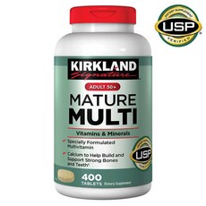 커클랜드 시그니처 멀티비타민 종합비타민 미네랄 루테인 Kirkland Signature Mature Multi Vitamins 400정