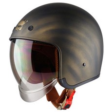 로얄 헬멧 M139 오픈페이스 클래식 스쿠터 오토바이 할리 무광 스크래치드 브라운, 스크래치드 무광 브라운