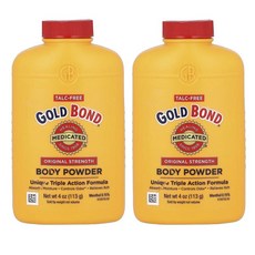 Gold Bond 골드본드 바디 파우더 멘솔 쿨링 데오도란트 땀 냄새 흡수 2개 세트, 283g