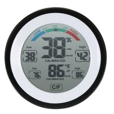 Higrómetro Digital para interiores con pantalla LCD termómetro redondo inalámbrico electrónico medid