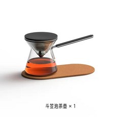 단추 여과 찻주전자 긴 손잡이 방지 유리 티팟 자석형차 물 분리, 2.1pot, 1개
