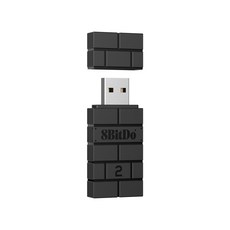 8bitdo USB 무선 블루투스 수신기 2세대 게임 호스트 NS 컴퓨터, 1개, 블랙