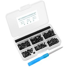 [해외직구]Mcsher 180pcs M2.5 시리즈 노트북 나사 노트북 컴퓨터 나사 키트 세트 IBM HP Dell Lenovo Sam, One Color_One Size, 1개